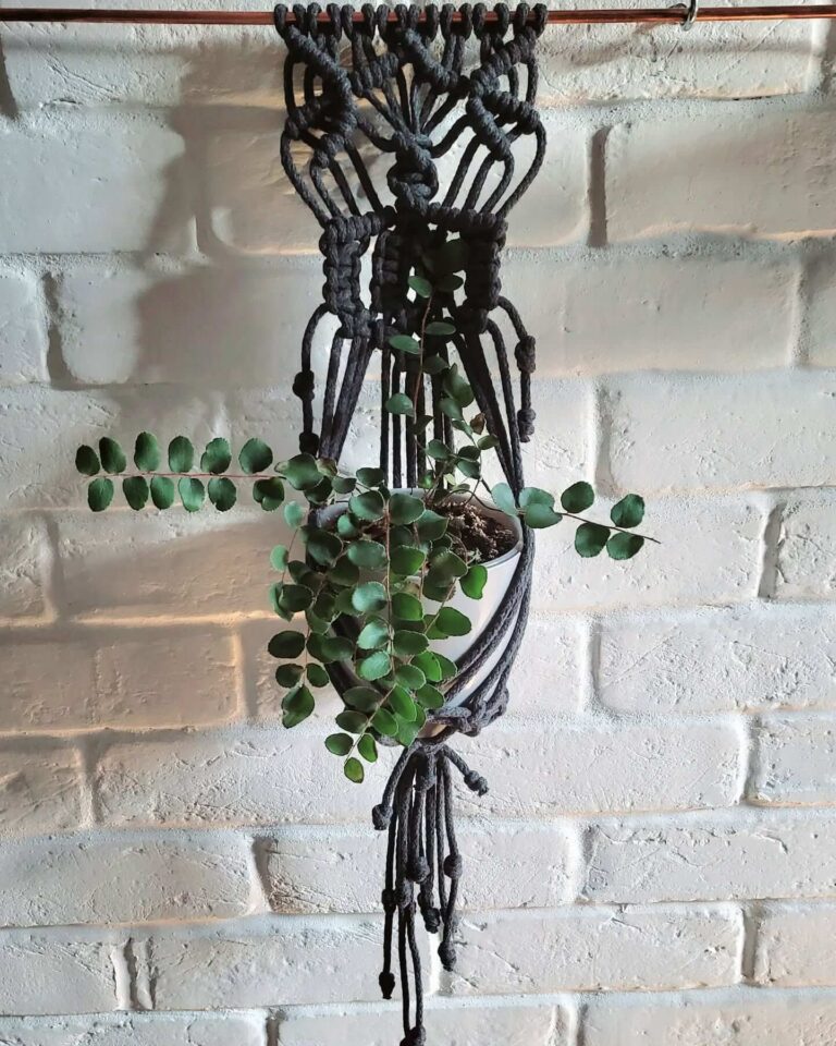 Fiber art plant hanger · Custom project TORISTALE.COM