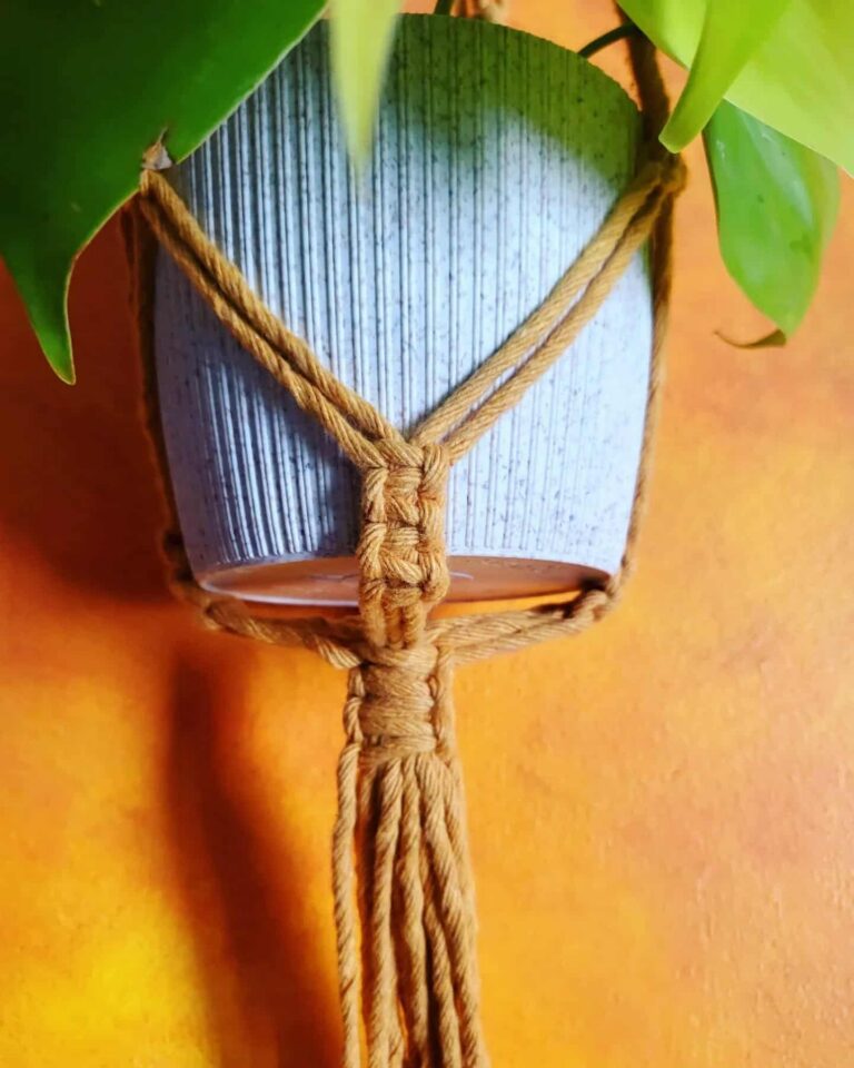 macrame small plant hanger tori`s tale