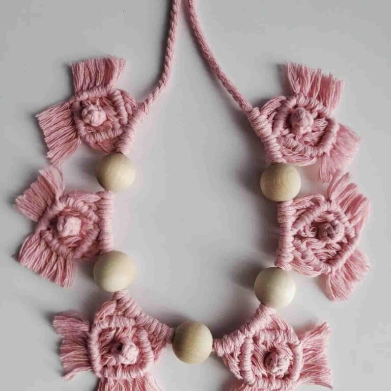 macrame garland for a kid girl room toristale