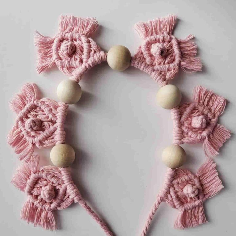 macrame garland for a kid girl room tori`tale