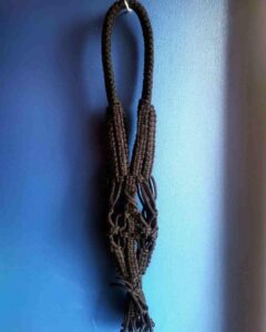black macrame bootle bag tori'stale