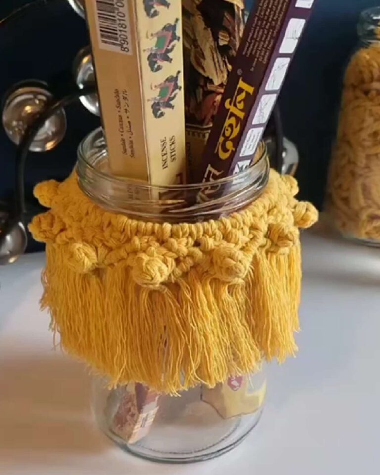 macrame small yellow garland toristale