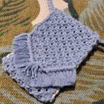 small macrame bag blue shoulder