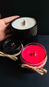 wooden wick candles different colors toristale